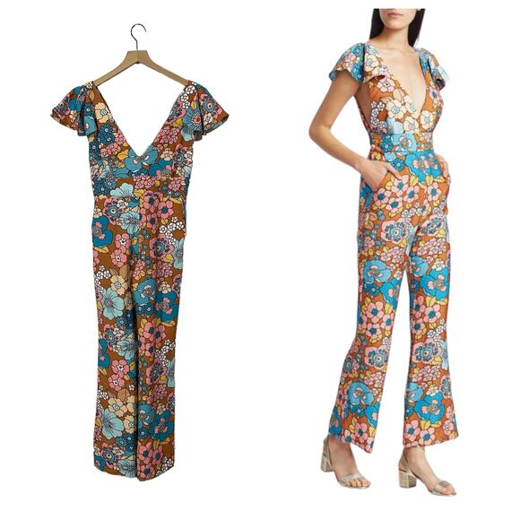 Dodo Bar Or Jenny Floral Jumpsuit - Flower Brown - Medium - Picture 1 of 16